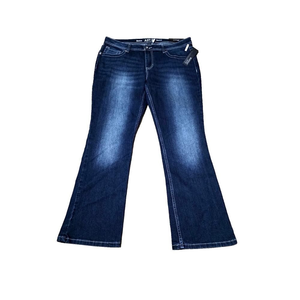 Apt 9 Jeans Bootcut Mid Rise Straight Through Hip &Thigh Bootcut Leg Open Sz 16P